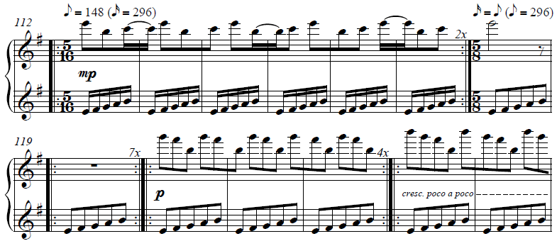 Engraving example in Sibelius music notation software Engraving example in Sibelius